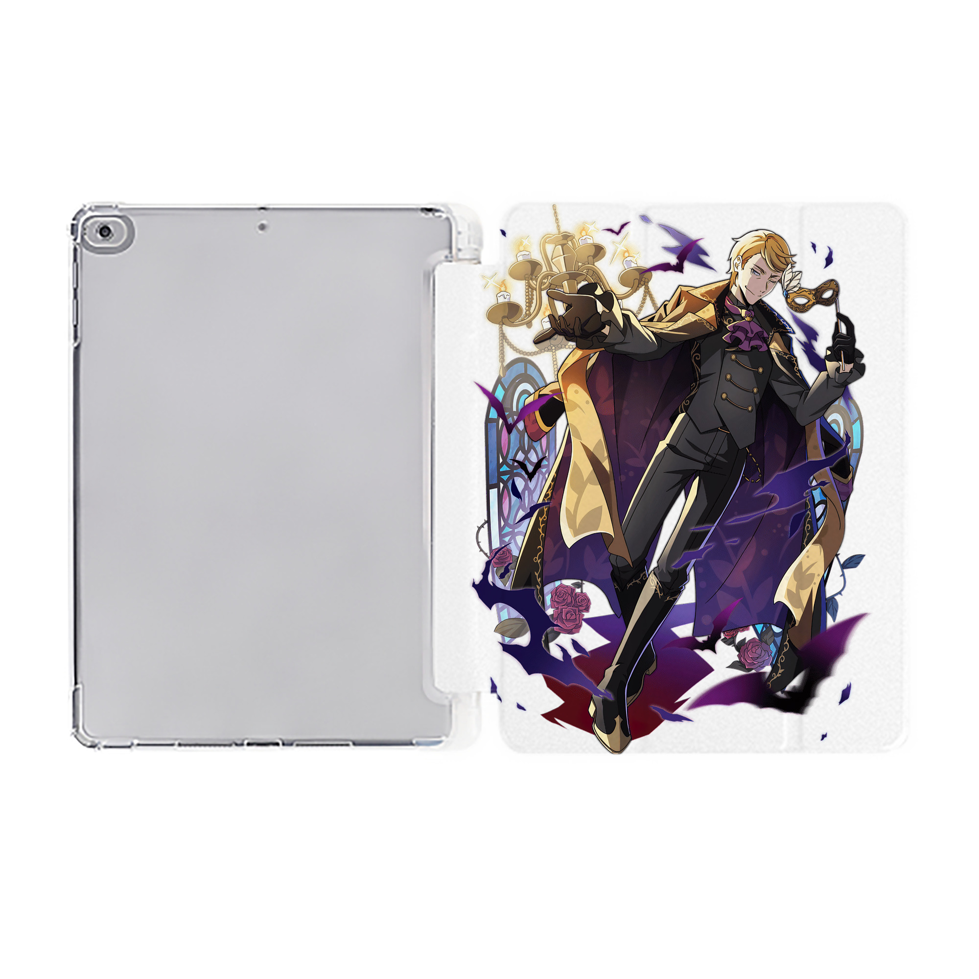（画像用） 文豪ストレイドッグス Bungo Stray Dogs IPad ケース ペン収納付き 三つ折りスタンド PUレザー×シリコン 対応機種9.5/10.5/10.9インチ